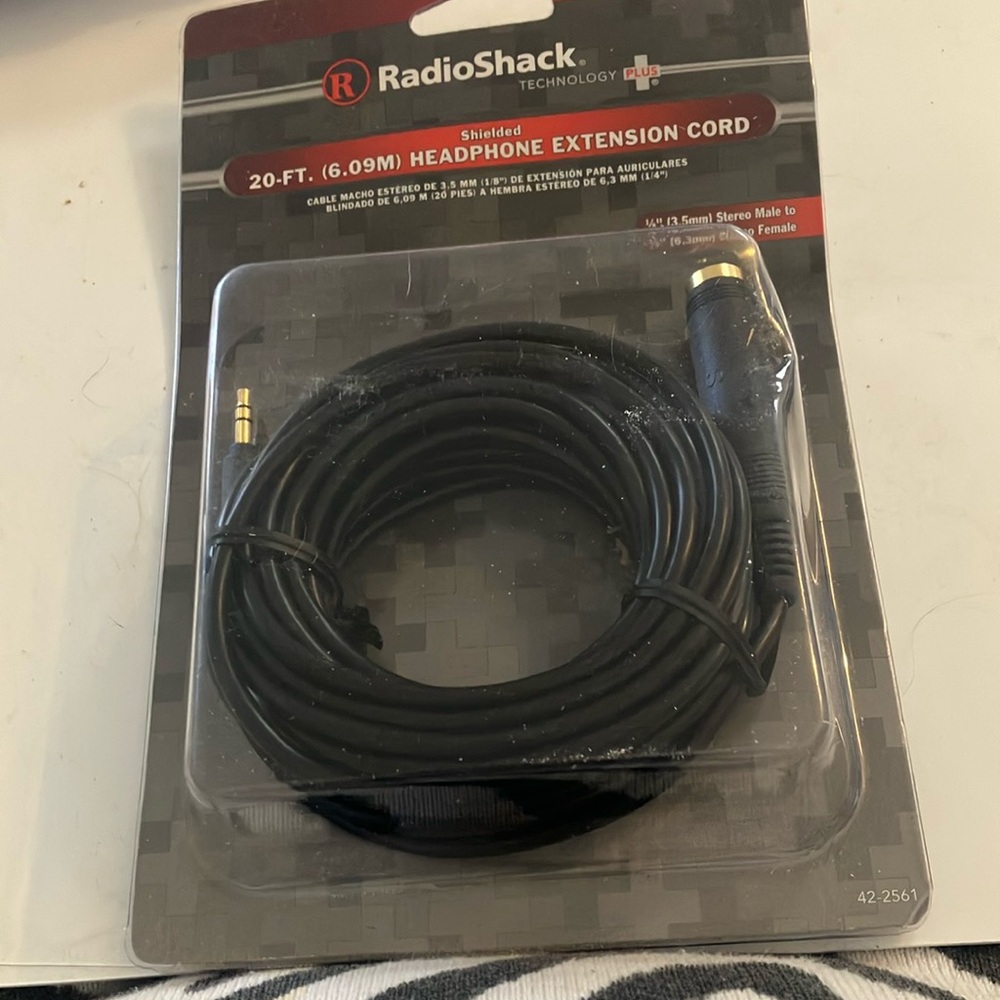 Radio shack 20 foot headphone extension cord